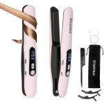 Straxelle mini lisseur / boucleur sans fil 2 - en - 1 5000mah 3 temp. r�glables 175 - 215�c �cran led ...