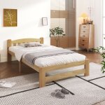 Structure de lit deuxime gnration paissie et accueillante couleur bois massif lit futon lit simple ...