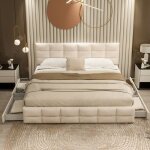 Structure de lit haute qualité nouveau design matelas 180 x 200 cm lit double avec 4 tiroirs cadre à ... Structure de lit haute qualité nouveau design matelas 180 x 200 cm lit double avec 4 tiroirs cadre à ...