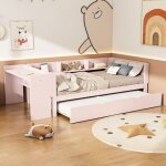 Structure de lit nouveau premium sense 90 * 200cm lit plat avec lit tiroir avec bureau trois tagres ...