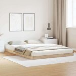 Structure de lit sur�lev� - uu - pin massif - 213. 5x104x9 cm - naturel - 200 kg max - cadre � lattes ...