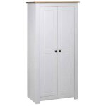 Style �l�gance chic - armoire de rangement pour chambre garde - robe blanc 80x50x1715cm pin massif assortiment ...