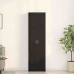 Style �l�gance chic - buffet bahut - armoire de chambre ch�ne noir - 55x25x189cm - bois ding�nierie &fr57400 ...