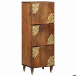 Style �l�gance chic - haut buffet bahut - armoire marron 40x33. 5x110cm - bois de manguier massif &fr69074 ...