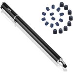 Stylet pour tablette 2 en 1 universel stylo + 20 embouts de rechange pour ecran tactile ipad iphone ipod ...