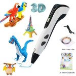 Stylo 3d pour enfants avec �cran lcd filament pla 3 couleurs et 20 motifs peinture graffiti �ducative ...