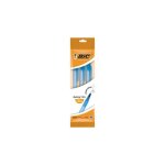 Stylo  bille - bic - round stic - bleu - pointe moyenne - lot de 3 pcs