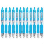 Stylo  bille rtractable zebra z - grip mini - 10 mm - bleu clair - paquet de 12