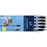 Stylo - bille - schneider schreibger�te - slider memo - lot 5 pcs - encre noire - bleu clair / noir