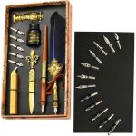 Stylo calligraphie stylo encre ensemble kit de trempage de calligraphie vintage cire  cacheter tampon ...