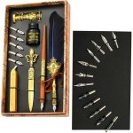 Stylo calligraphie stylo encre ensemblekit de trempage de calligraphie vintagecire � cachetertampon de ...