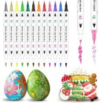 Stylo colorants alimentaire12pcs marqueurs comestiblesedible pigment pen marqueur double face pour fondant ...