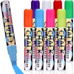 Stylo craie pour tableau noirfeutre vitre effacable10 mm pointe jumbomarqueurs fen�tre - lot de 8
