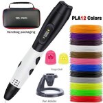 Stylo dimpression 3d avec filament pla 12 couleurs support abs / pla filament diy dessin cadeau pour ...