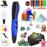 Stylo dimpression 3d avec filament pla 12 couleurs support abs / pla filament diy dessin cadeau pour ...