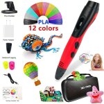 Stylo dimpression 3d avec filament pla 12 couleurs support abs / pla filament diy dessin cadeau pour ...