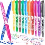 Stylos effaable 12 couleurs stylo effacable stylo gel effaables pointe 05 mm encre gel effaable stylos ...