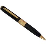 Stylo espion - marque - noir et doré - caméra intégrée - batterie lithium - ion Stylo espion - marque - noir et doré - caméra intégrée - batterie lithium - ion