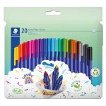 Stylos feutre - staedtler - triplus color 323 c20 - triangulaires - pointe stable - 97% recycl