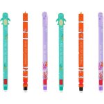 Stylos gel effa�ables 6pcs motifs marins �criture planning cahier scolaire
