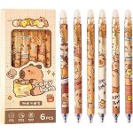 Stylo gel effaable rtractable capybara pointe fine de 05 mm pour bureau cole femmes filles garons ...