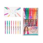 Stylos gel - topmodel - glitter gel set arc - 8 stylos - encre paillete - multicolore