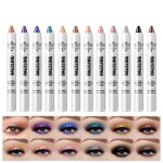 Stylo de maquillage passionova 12 couleurs fard  paupires mtallique crayon shimmer crme fard paupires ...