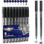 Stylos noir a pointe fine9 feutres dessinstylos microprofessionnel artist pencaligraphie ecriture kitpour ...