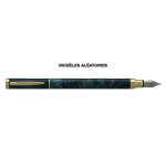 Stylo plume - encre bleue effa�able - motifs green addict - plumink