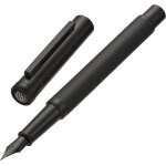 Stylo plume fort - noire mat pointe extra fine design classique avec convertisseur et stylo mtal