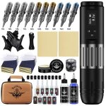 Stylo � tatouer sans fil avec �cran lcd batterie 1600 mah tension r�glable de 4 � 12 v vitesse de 8000 ...