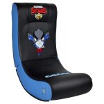 Fauteuil  bascule junior brawl stars noir et bleu rocking chair simili cuir avec broderies - subsonic ...
