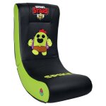 Fauteuil  bascule junior brawl stars noir et vert rocking chair simili cuir avec broderies - subsonic ...