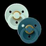 Sucettes bibs 0 mois + colour 2 pack - nordic mint / forest lake