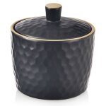 Sucrier en c�ramique - orion - 320 ml - noir - design nid dabeille - compatible lave - vaisselle - compatible ...