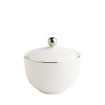 Sucrier plata argent moyen 9. 5 x 9. 5 en porcelaine