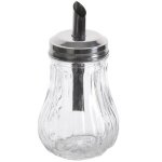 Sucrier en verre - orion - 190ml - distributeur en acier inoxydable - pratique et décoratif Sucrier en verre - orion - 190ml - distributeur en acier inoxydable - pratique et décoratif