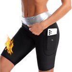 Sudation short ventre plat maigrir short poches sauna suit short dentra�nement taille haute formateur ...
