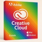 Suite de logiciels - adobe - creative cloud - licence 6 mois - 1 to de stockage - 2 appareils - pc / ...