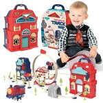 Sun baby circuit avec locomotive lectrique pour enfants ds 3 ans - boucle viaduc barrire gare et magasins ...