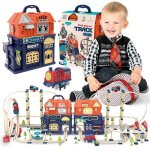 Sun baby circuit avec locomotive lectrique pour enfants ds 3 ans - boucle viaduc pont panneaux gare ...