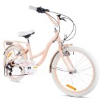 Vélo enfant - flower bike - roues 20 - 6 à 10 ans - v - brake - porte - bagages - garde - boue - abricot ... Vélo enfant - flower bike - roues 20 - 6 à 10 ans - v - brake - porte - bagages - garde - boue - abricot ...