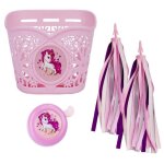 Sun baby panier v�lo pour enfants - clochette rubans plastique installation facile 05 kg max - licorne ...