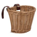 Sun baby panier v�lo pour enfants - osier tress� bandes en cuir universel (12 14 16 pouces) - marron
