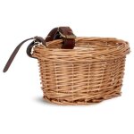 Sun baby panier v�lo pour enfants - osier tress� bandes en cuir universel (12 14 16 pouces) - marron ...