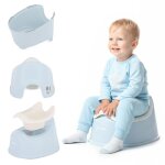 Sun baby pot pour enfants 18 - 36 mois jusqu� 15 kg bleu - blanc pieds antid�rapants dossier ergonomique ...