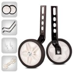 Sun baby - roues stabilisatrices pour vlo enfant - 12 - 20 pouces noir - blanc - ajustables vis incluses ...