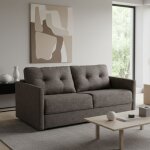 Sunee canap� lit droit 173cm couchage 140cm ouverture rapide gris maill� - taille s - 3 places