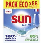 Sun - pastilles lave - vaisselle tout en 1 regular - 86 tablettes - avec 85% dingrdients dorigine naturelle ...