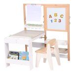 Sunny olivia table � dessin et de bricolage en bois blanc / beige table de jeu multifonctionnelle avec ...
